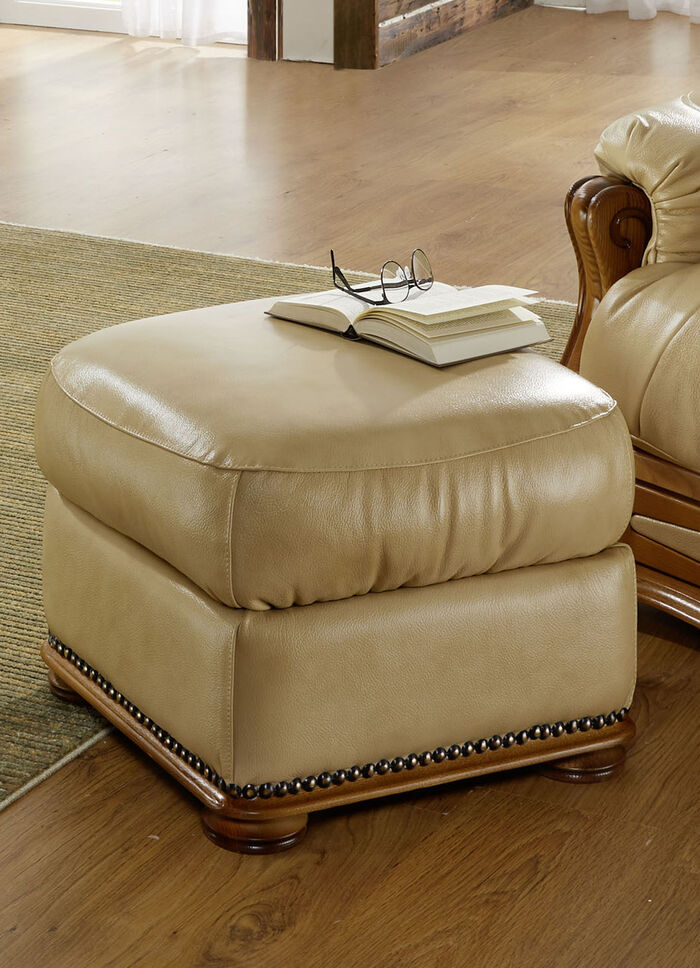 Italiaans gestoffeerd meubilair met echt lederen bekleding CR&Egrave;ME