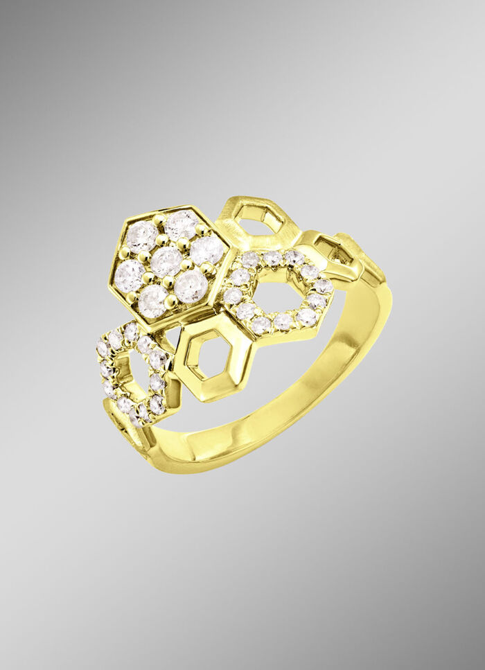 Prachtige damesring met diamanten 