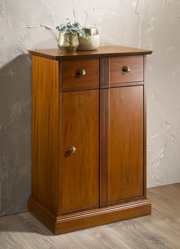 Gedeeltelijk massieve ladekastserie met echt houtfineer 