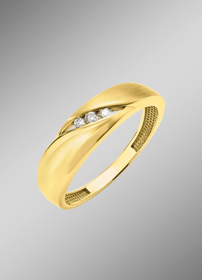 Tijdloze elegantie: damesring met 3 diamanten 