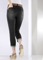 Jeans met push-up effect ZWART