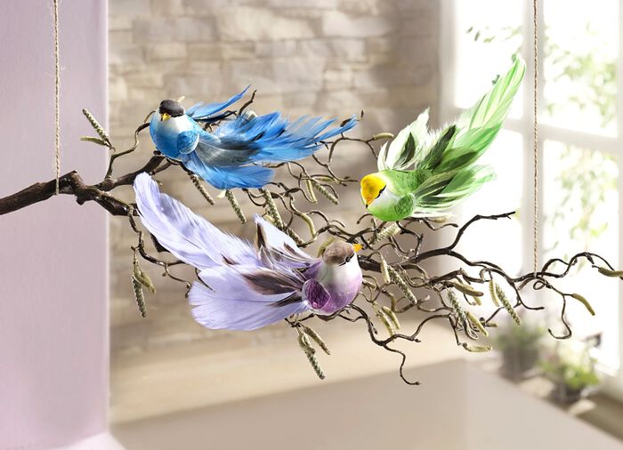 Decoratievogels, set van 3 