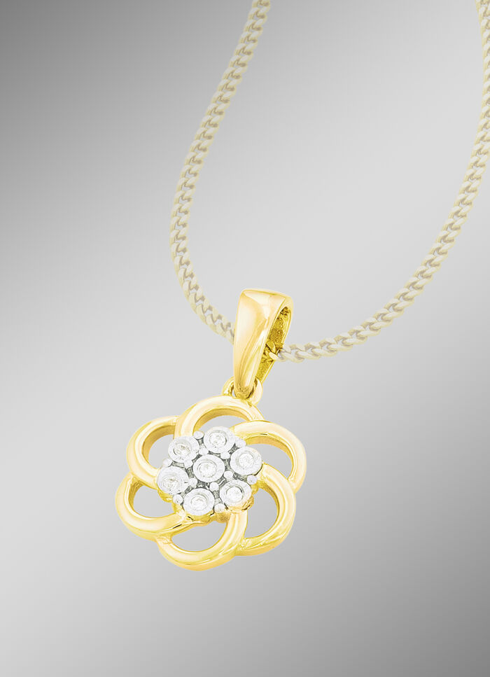 Kettinghanger met bloemendesign tweekleurig 