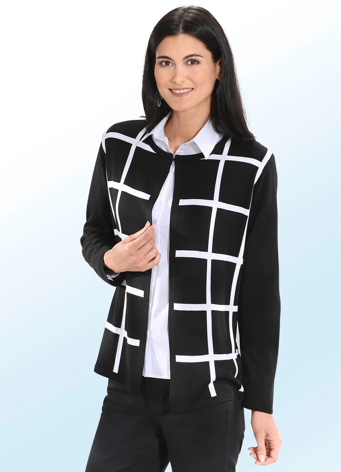 Vest met een fijn gestreept dessin 