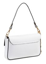 Laurina mini-tasje van generfd kalfsnappaleer WIT