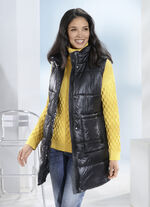 Functioneel lang vest met 2-wegritssluiting 