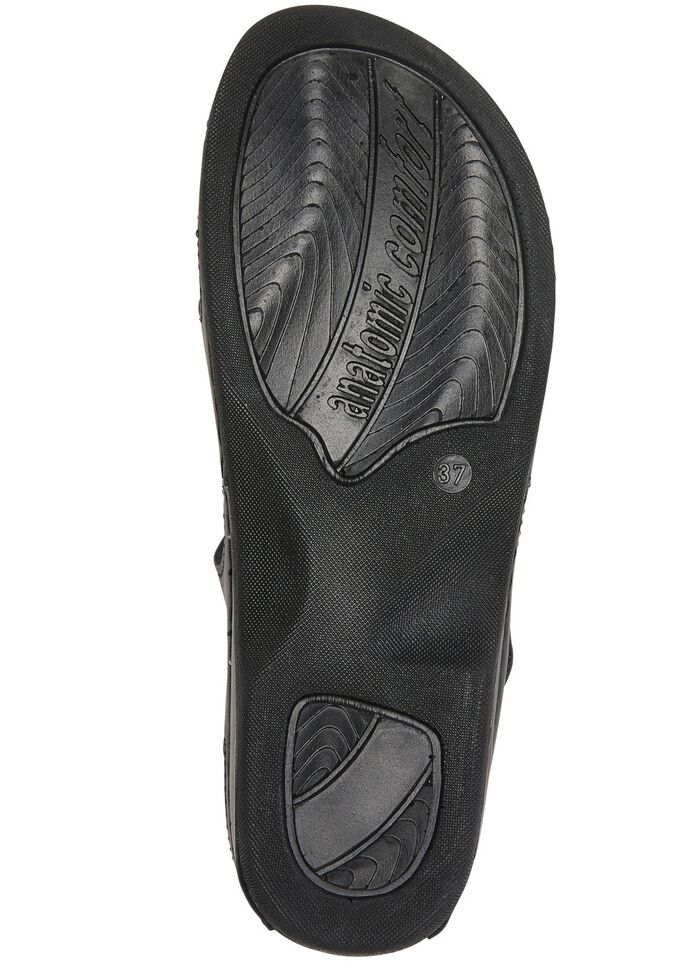 ELENA EDEN, klassieke damessandalen, breedte H, met klittenbandsluiting ZWART