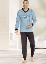 V-hals pyjama met manchetten 