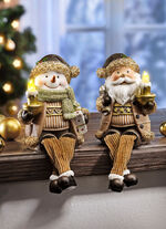 Op batterijen werkende LED-randkrukjes, set van 2 