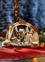 Theelichthouder van hout 