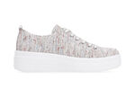 Remonte sneakers gemaakt van effectief gestructureerd textielmateriaal WIT-MULTICOLOR