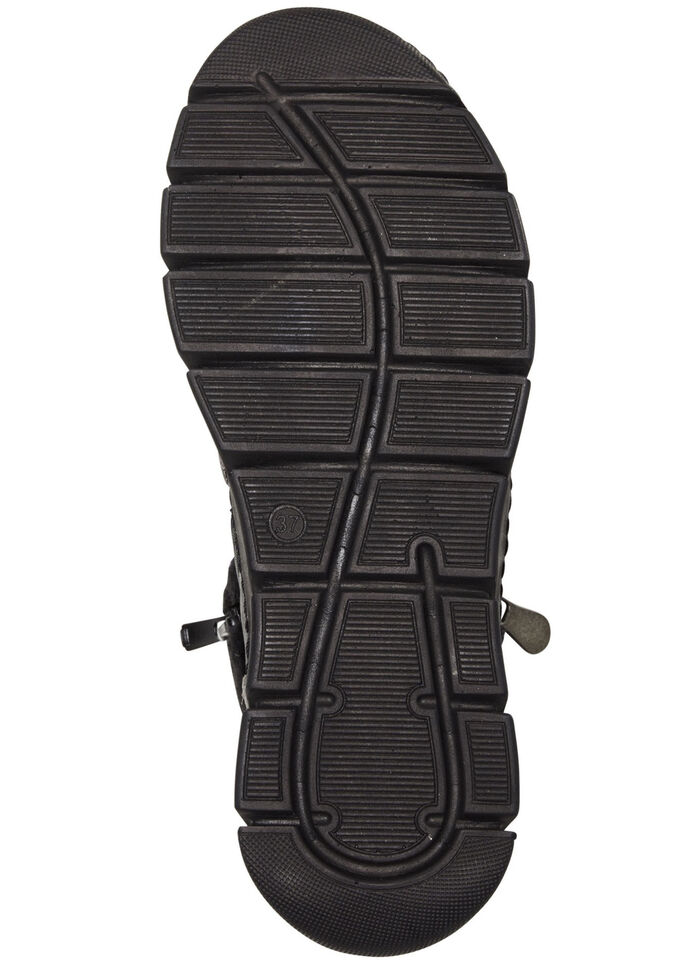 ELENA EDEN laarsje met zwarte pluche kraag GRIJS