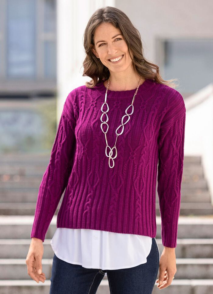 Trui van een structuurmix BESSEN