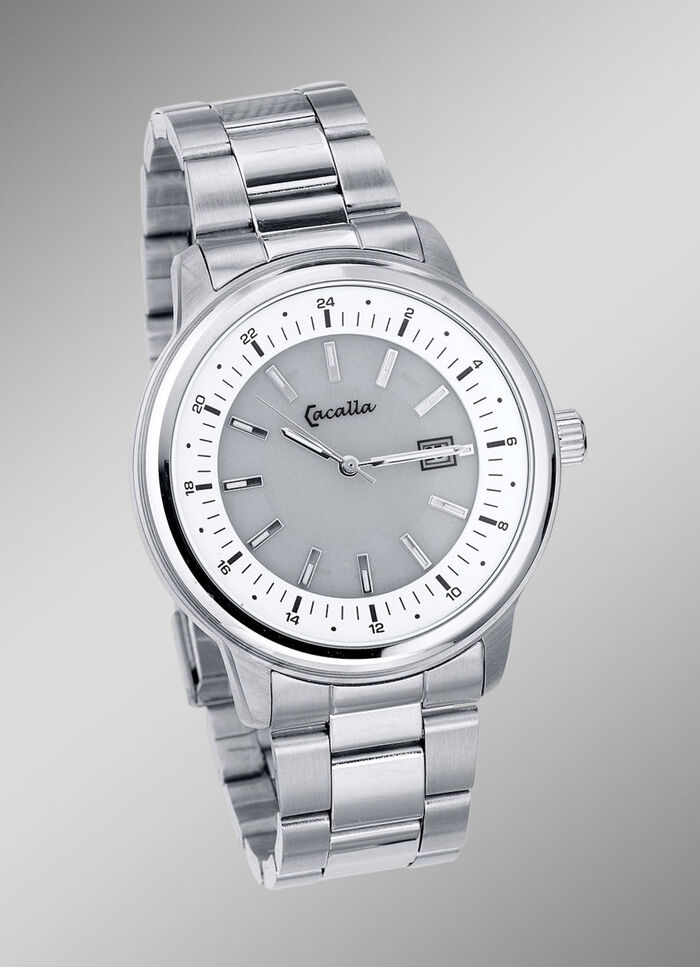 Elegant herenhorloge met roestvrijstalen bandkast 