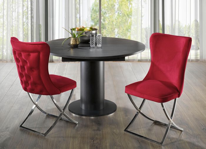 Trendy eetkamerstoelen set van 2 ROOD