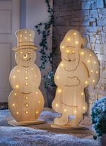 LED houten figuur gemaakt van grenenhout 