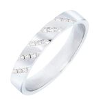 Platina damesring met diamanten 