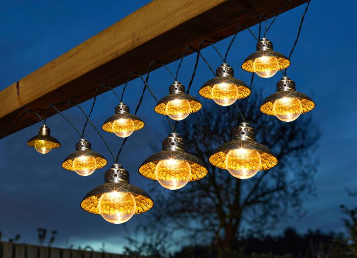 10-snarige lampenkapketting 