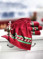 Badstof-serie met eland-motieven 