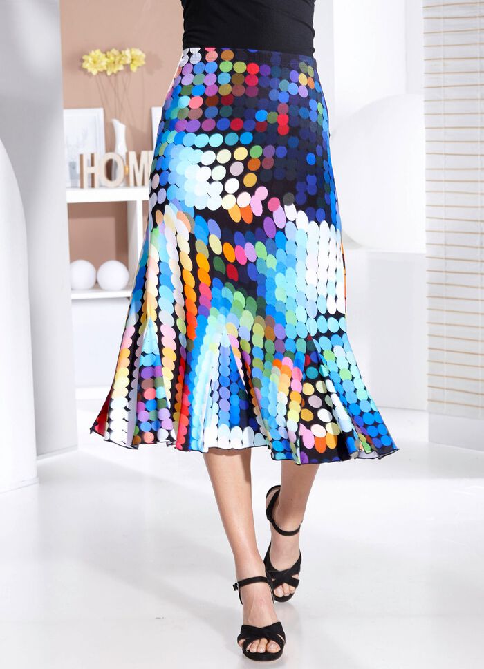 Paneelrok in multicolor 