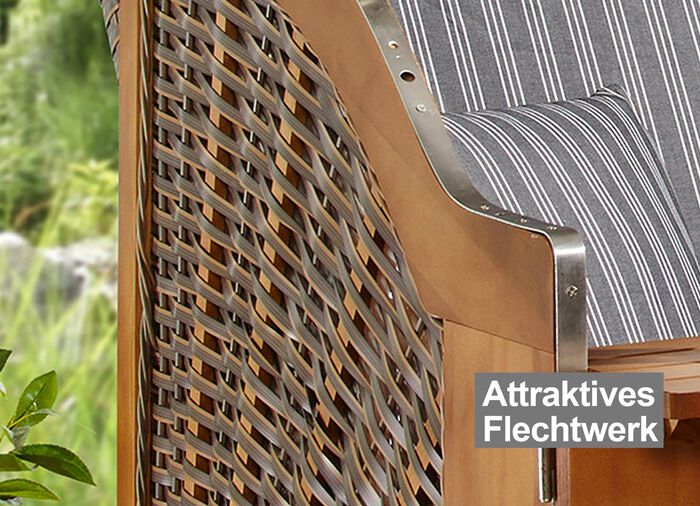 Hoogwaardige strandstoel Flair gemaakt van grenenhout 