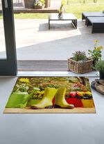 Deurmat met antislip vinylrug 