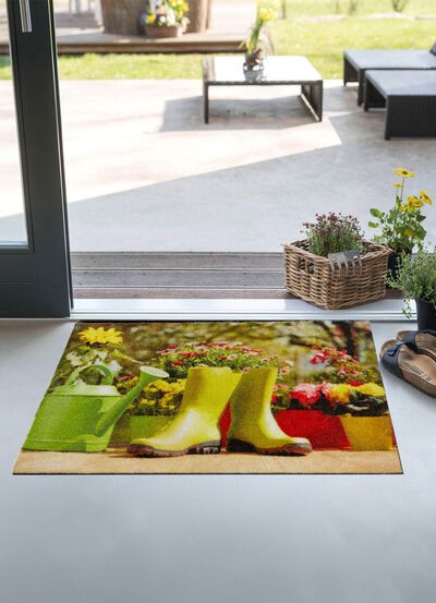 Deurmat met antislip vinylrug 