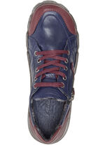 Andrea Conti veterschoenen gemaakt van zacht nappaleer MARINE-BURGUNDY