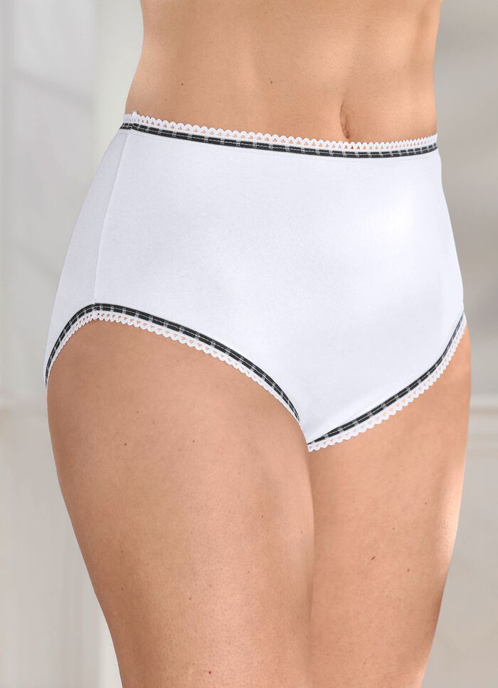 Verpakking van zeven slips met contrasterende biezen 