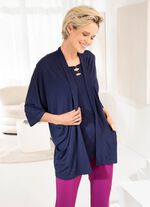 Overhemdjas met opgestikte zakken in 2 kleuren 