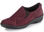 ELENA EDEN nubuck leren pantoffels BORDEAUXROOD