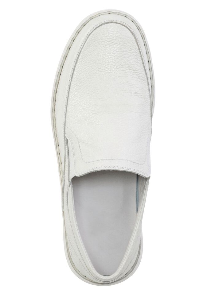 GINO GALANTE pantoffels van generfd nappaleer NATUURLIJK WIT