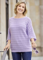 Trui met structuurstreepdessin 