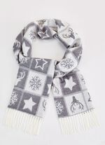 Sjaal met wintermotieven 