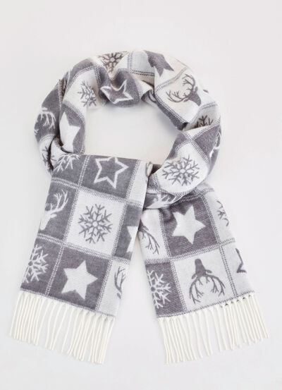 Sjaal met wintermotieven 