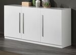Dressoir, 3 deuren met hoogglans oppervlakken WIT