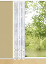 Lange venstervitrage met universele railband 