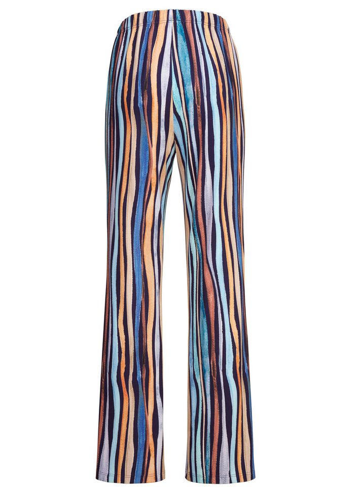 Broek met opvallend gestreept dessin 