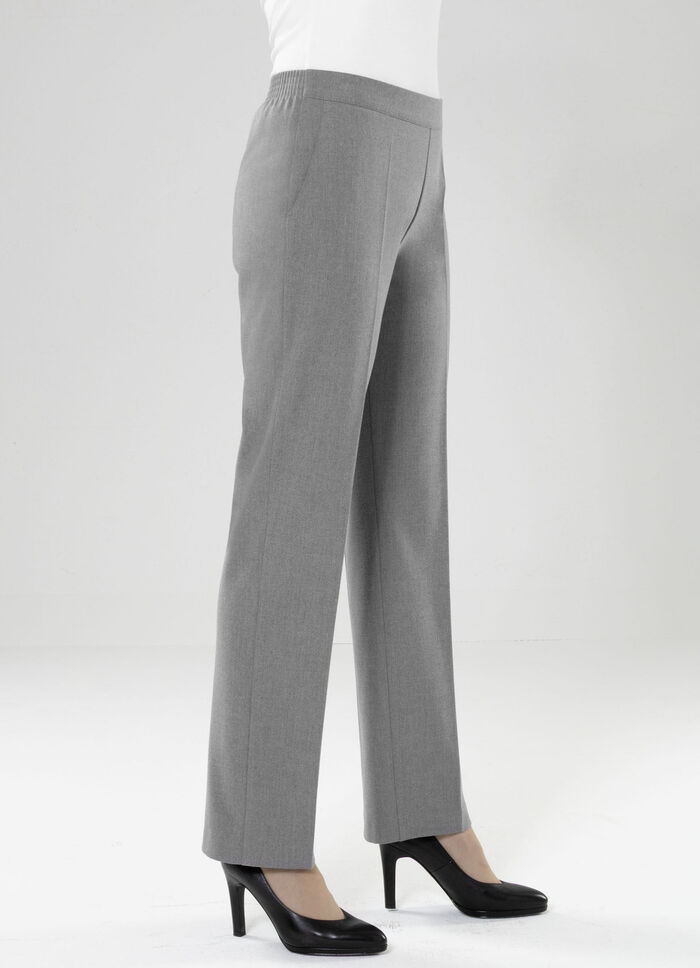 Broek met elastische tailleband aan de achterkant LICHTGRIJS MOTIEF