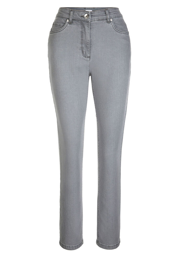 Jeans met 5 zakken GRIJS