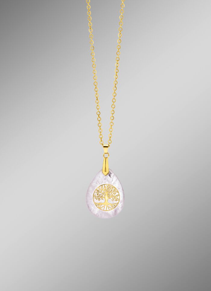 Prachtige hanger met echt bergkristal 