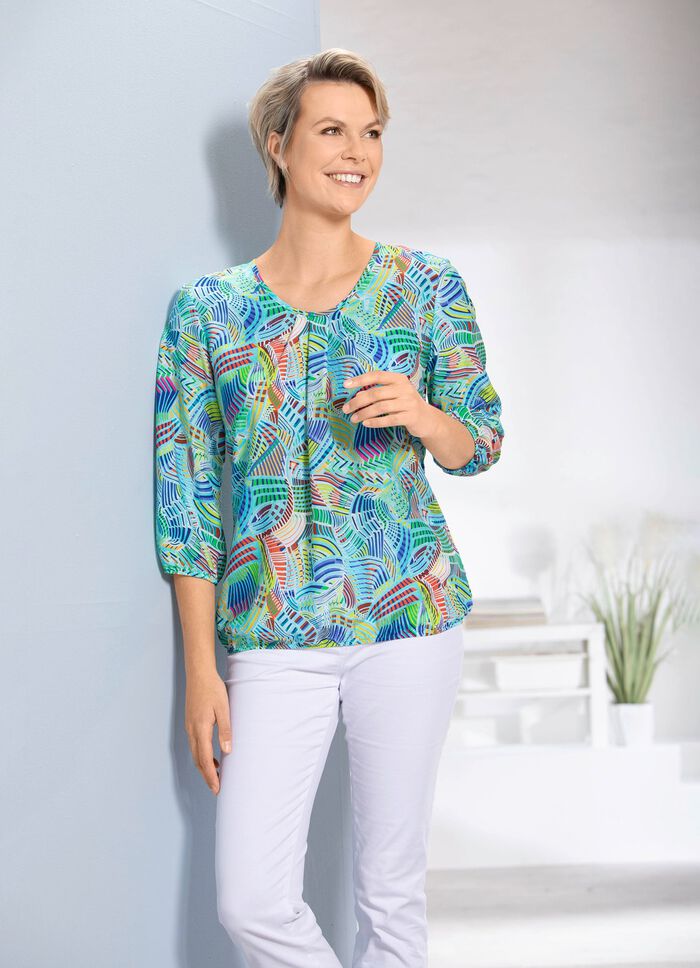 Tuniek met decoratieve plooien 