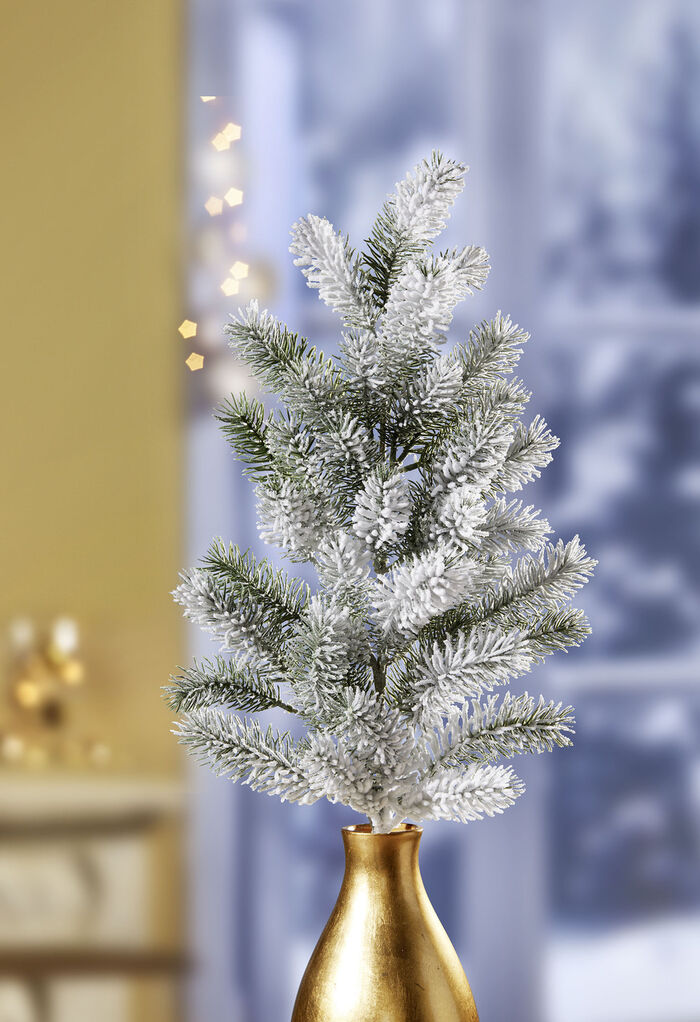 Sparrentak met sneeuw 