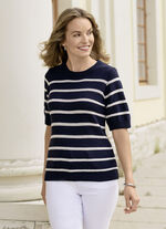 Trui met elegante glitterstrepen 