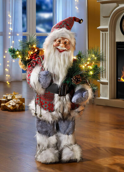 Kerstman met LED-lichtjes 