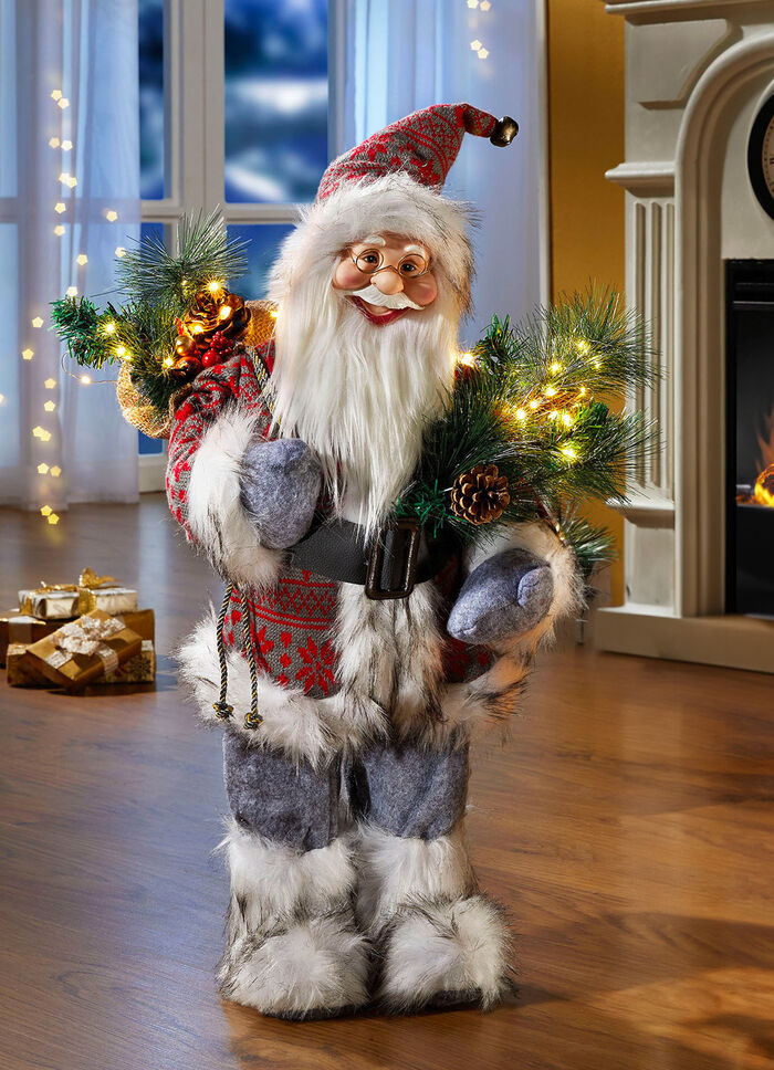 Kerstman met LED-lichtjes 