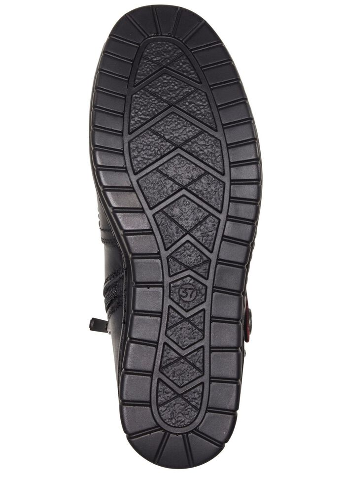 ELENA EDEN laarsje met aantrekkelijke metalen sieraden ZWART-BORDEAUX