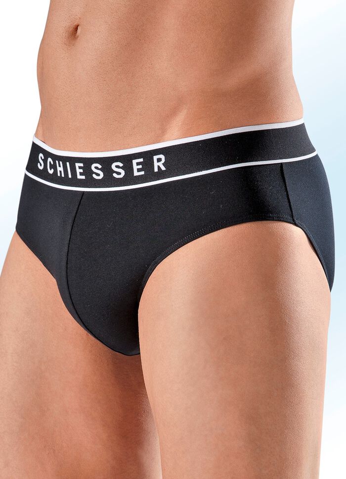 Schiesser drietal onderbroeken met elastische tailleband 