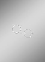 Zilveren hoepel oorbellen 