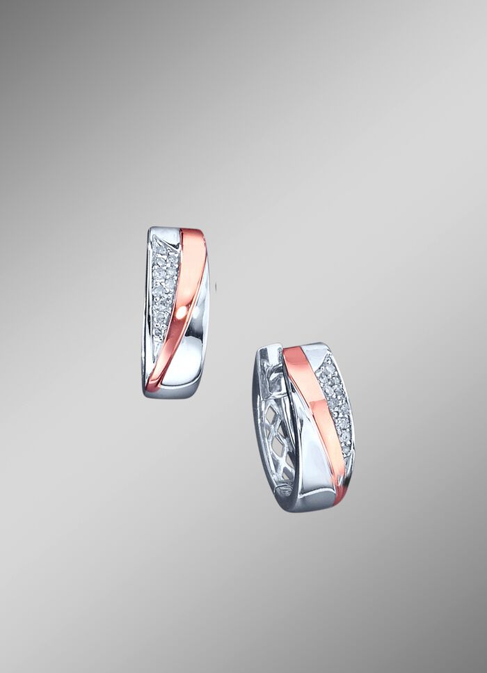 Hoogwaardige creoolse klapoorbellen met diamanten 